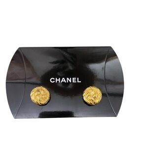 Chanel Earrings Gold Vintage